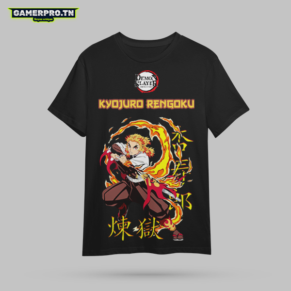 T-shirt demon slayer Rengoku