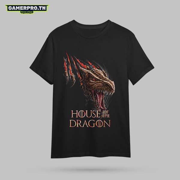 T-shirt House of the Dragon - Disponible en plusieurs tailles (S, M, L, XL, 2XL) et couleurs