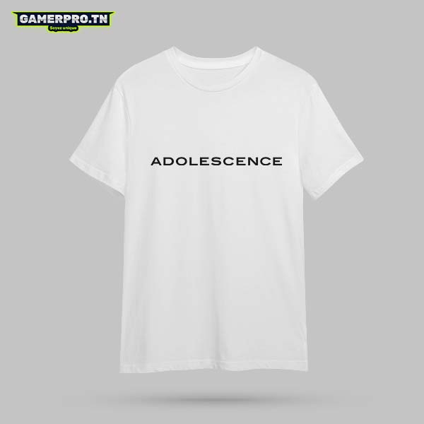 T-shirt Adolescence avec une esthétique épurée et moderne