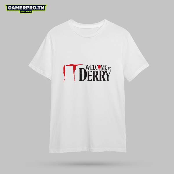 T-shirt It Welcome to Derry avec le clown effrayant Pennywise