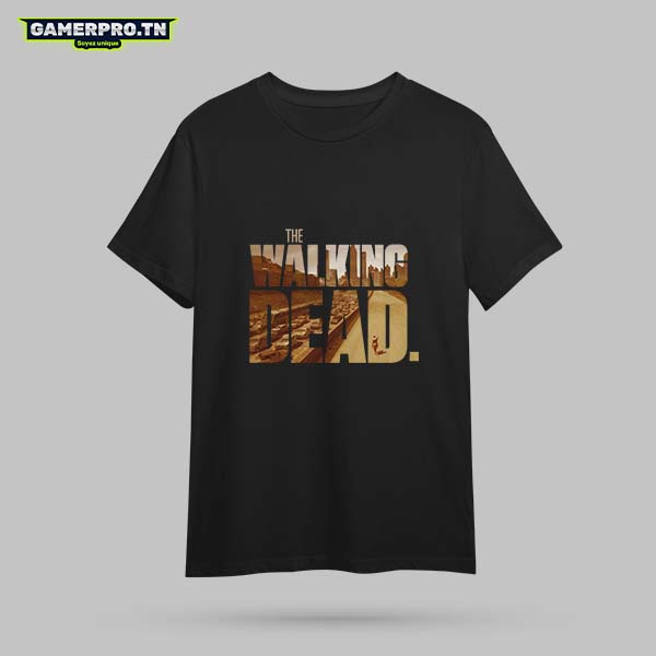 T-shirt The Walking Dead avec un zombie et le logo de la série
