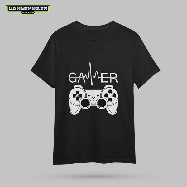 T-shirt Gamer noir avec une manette Xbox et l'inscription I am a gamer, design streetwear et affirmé